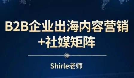 shirle老师·B2B企业出海内容营销+社媒矩阵 - 网创在线