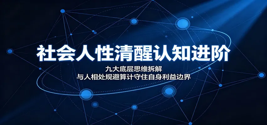 社会人性清醒认知进阶：九大底层思维拆解，与人相处规避算计守住自身利益边界 - 网创在线