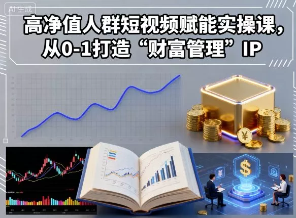 高净值人群短视频赋能实操课，从0-1打造“财富管理”IP - 网创在线
