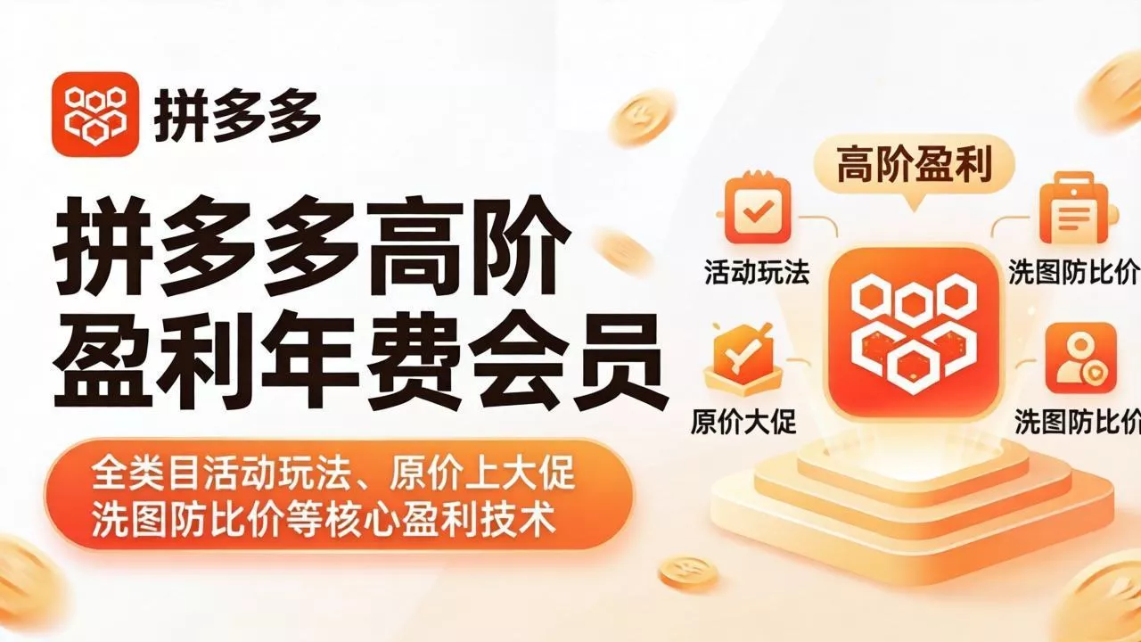 拼多多高阶盈利年费会员(更新4月15 - 网创在线