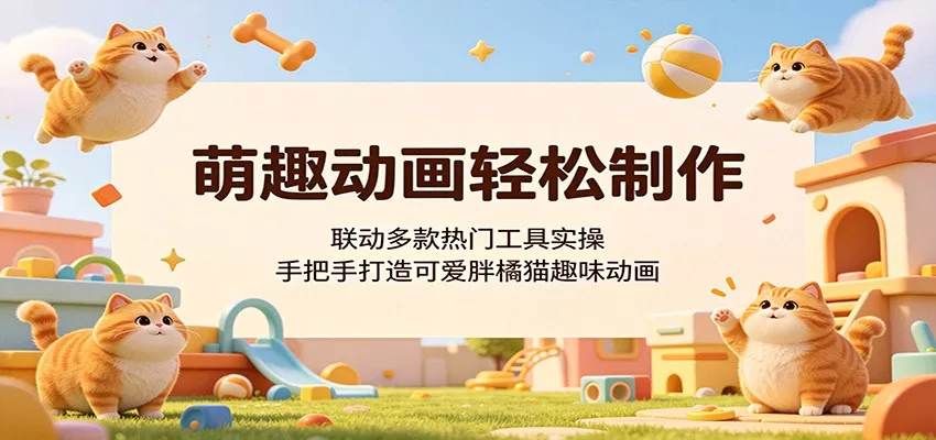 萌趣动画轻松制作，联动多款热门工具实操，手把手打造可爱胖橘猫趣味动画 - 网创在线