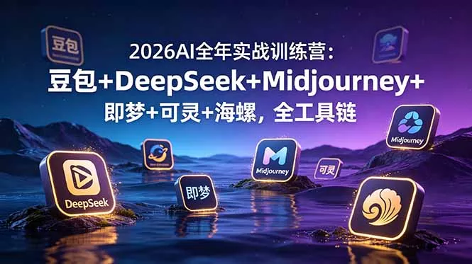 2026AI全年实战训练营：豆包+DeepSeek+Midjourney+即梦+可灵+海螺，全工具链 - 网创在线