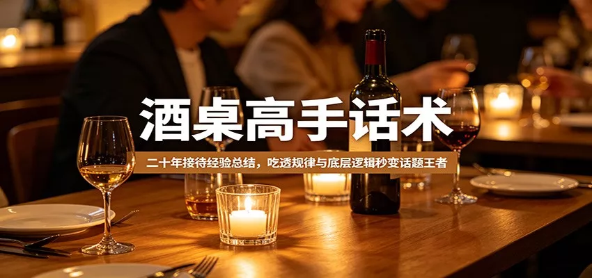 酒桌高手话术：二十年接待经验总结，吃透规律与底层逻辑秒变话题王者 - 网创在线