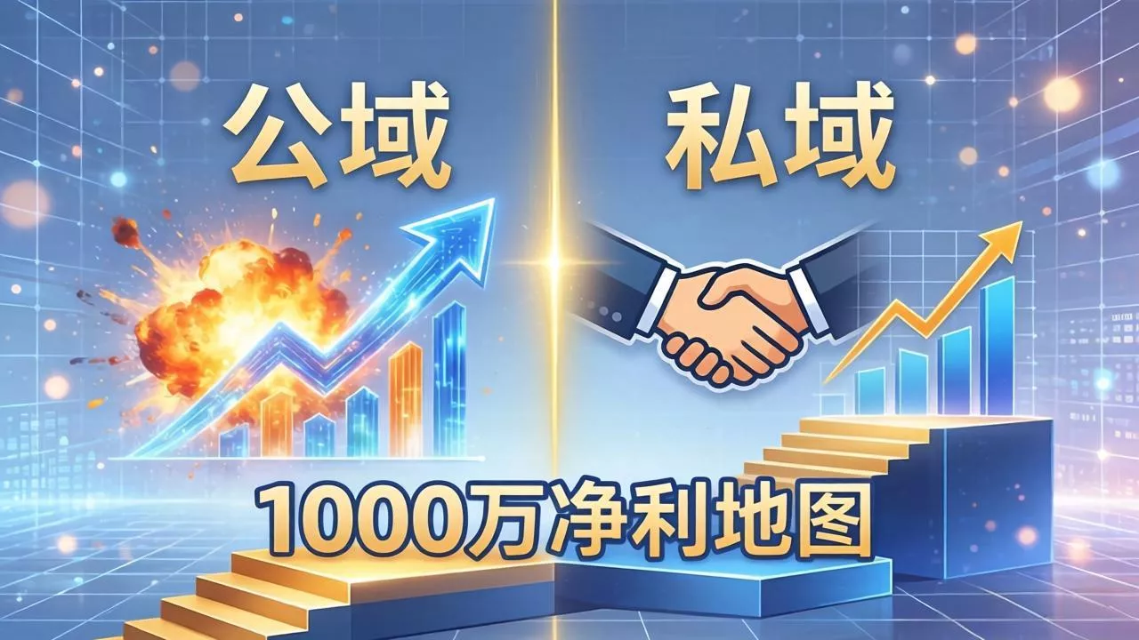 公域玩命出爆款，私域悄悄做成交：这套AI内训课，2026给你打通1000万净利的地图 - 网创在线