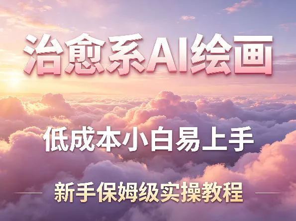 治愈系AI绘画提示词项目，低成本小白易上手，每天10分钟，新手保姆级实操教程 - 网创在线