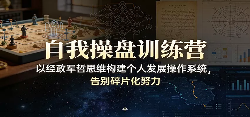 自我操盘训练营：以经政军哲思维构建个人发展操作系统，告别碎片化努力 - 网创在线