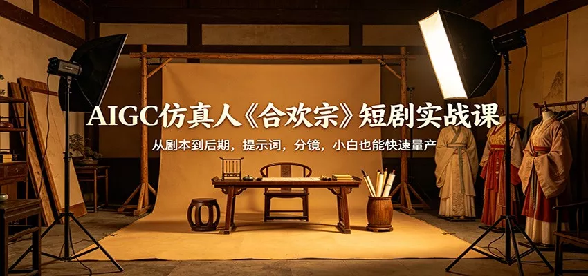 AIGC仿真人《合欢宗》短剧实战课：从剧本到后期，提示词，分镜，小白也能快速量产 - 网创在线