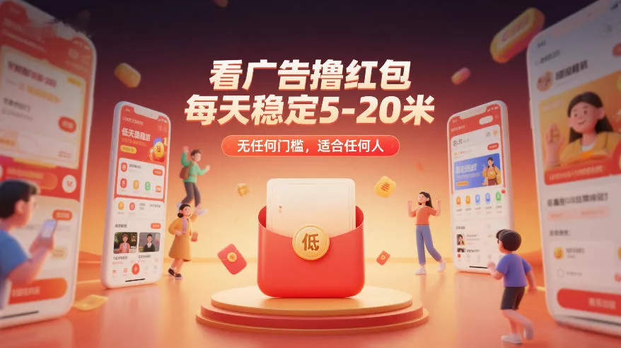 看广告撸红包，每天稳定5-20米，无任何门槛，适合任何人 - 网创在线