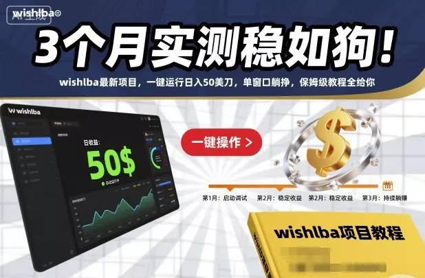 3个月实测稳如狗！wishlba最新项目，一键运行日入50美刀，单窗口躺挣，保姆级教程全给你【揭秘】 - 网创在线