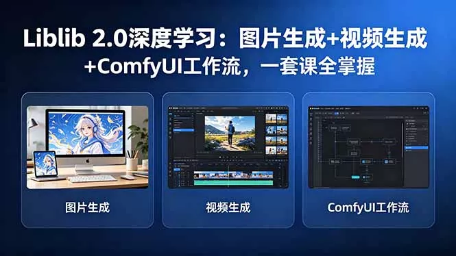 Liblib 2.0深度学习：图片生成+视频生成+ComfyUI工作流，一套课全掌握 - 网创在线