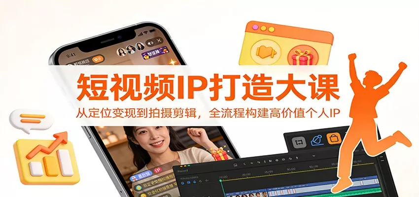 短视频IP打造大课：从定位变现到拍摄剪辑，全流程构建高价值个人IP - 网创在线