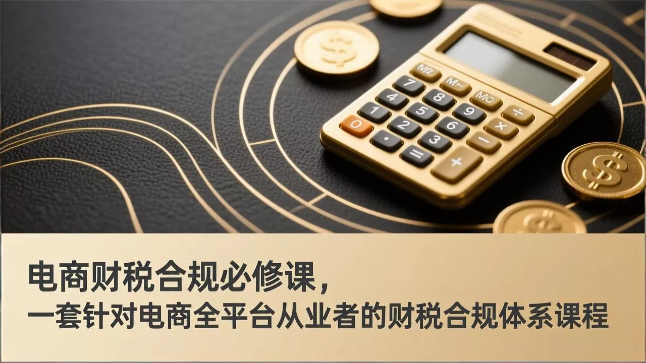 电商财税合规必修课，是一套针对电商全平台从业者的财税合规体系课程 - 网创在线