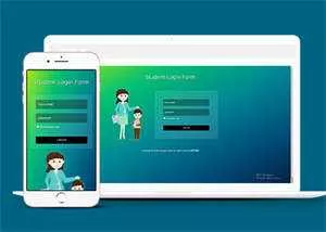 宽屏教育网站会员登录模板下载 - 网创在线