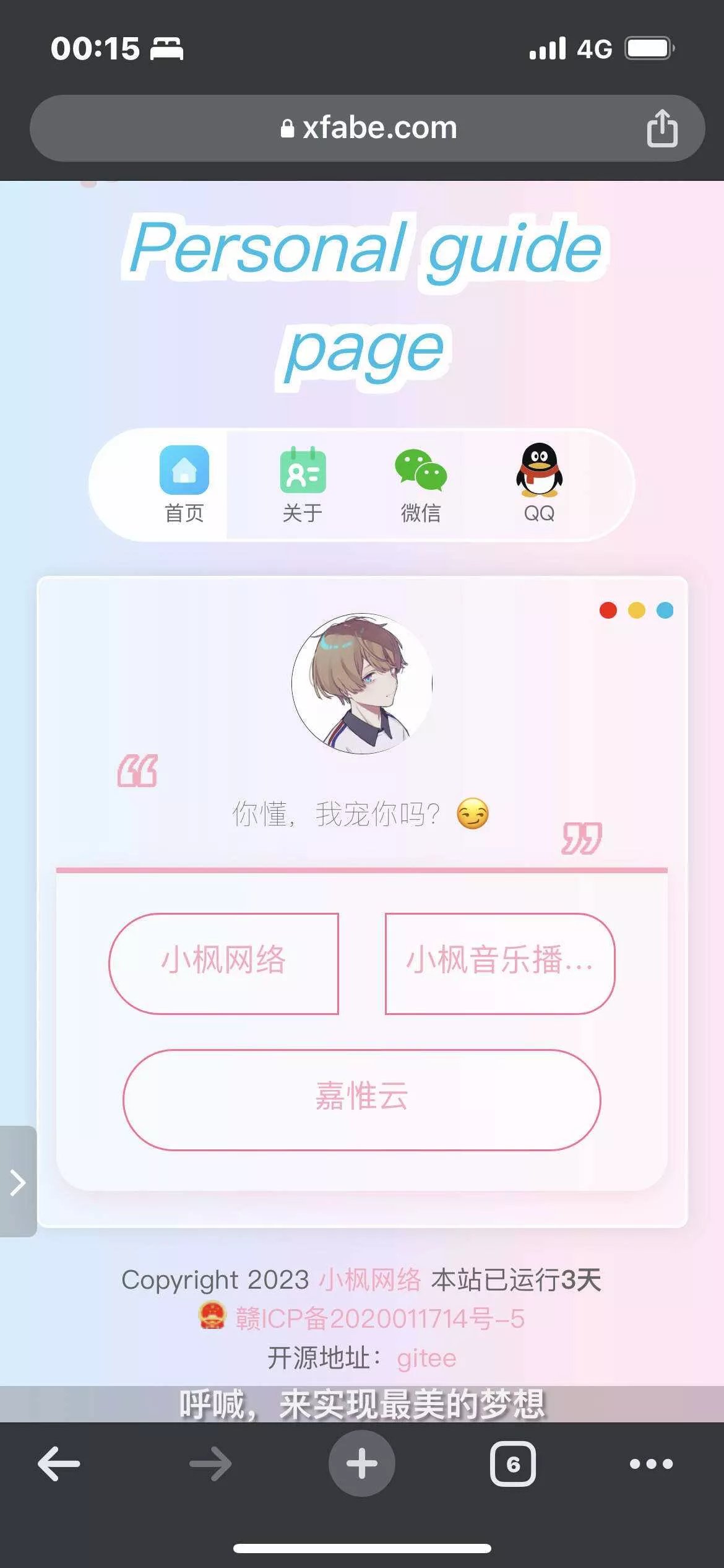 图片[6] - 最新款小枫个人引导页 个人主页 - 网创在线