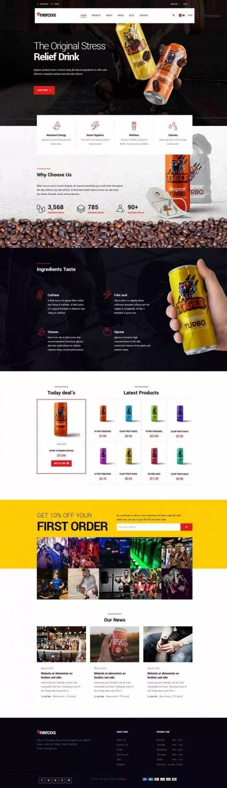 大气响应式运动饮料品牌商城html模板 - 网创在线