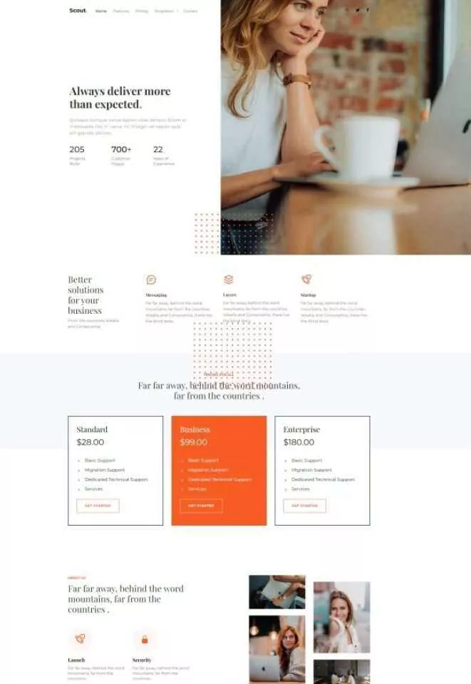 Bootstrap商务咨询服务公司网站HTML模板 - 网创在线