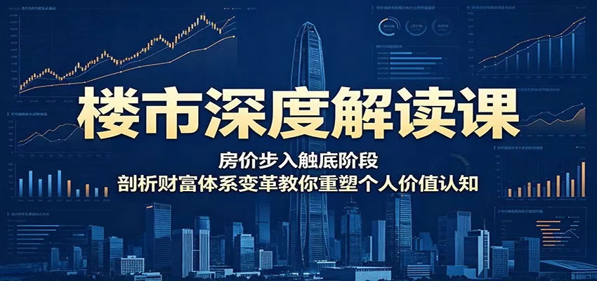 楼市深度解读课:房价步入触底阶段,剖析财富体系变革教你重塑个人价值认知 - 网创在线