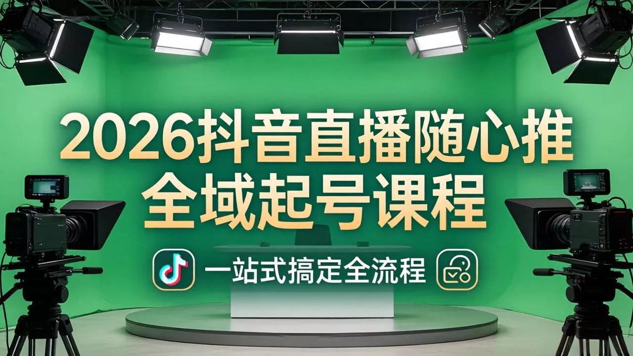 2026抖音直播随心推全域起号课程：一站式搞定直播起号、稳号、放量全流程(更新4月 - 网创在线