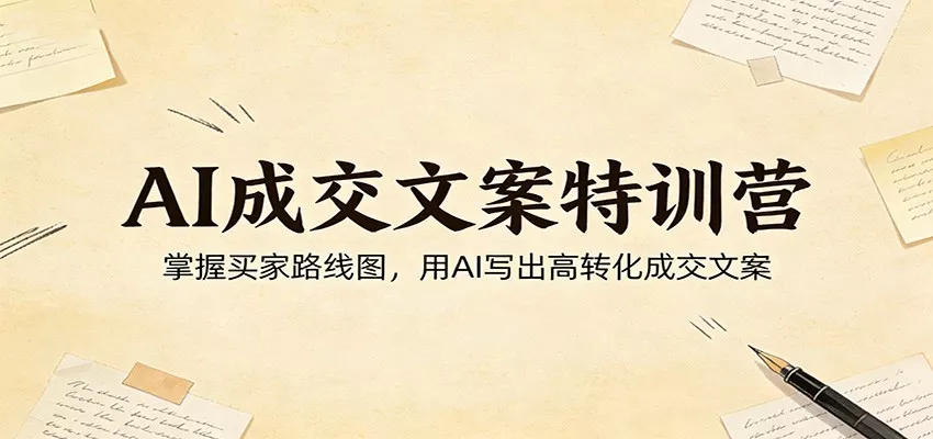 AI成交文案特训营：掌握买家路线图，用AI写出高转化成交文案 - 网创在线