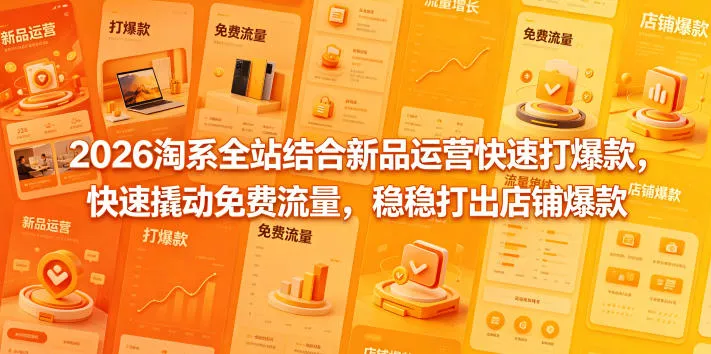 2026淘系全站结合新品运营快速打爆款，快速撬动免费流量，稳稳打出店铺爆款(更新5月12日) - 网创在线