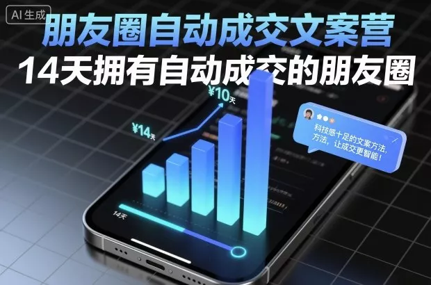 朋友圈自动成交文案营，14天拥有自动成交的朋友圈 - 网创在线