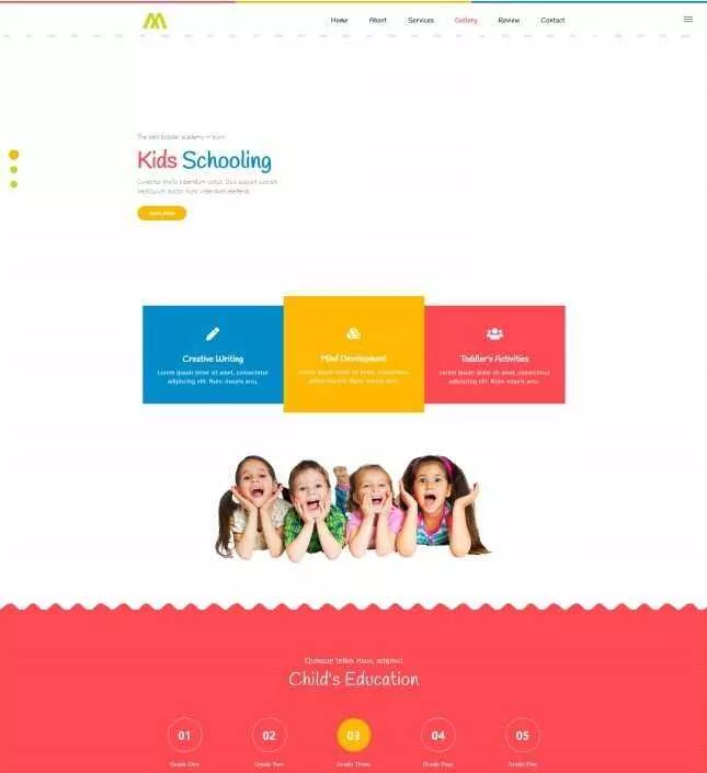 婴幼儿早教儿童培训机构网站HTML模板 - 网创在线