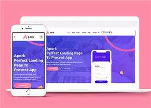 宽屏企业app软件网页源码模板下载 - 网创在线