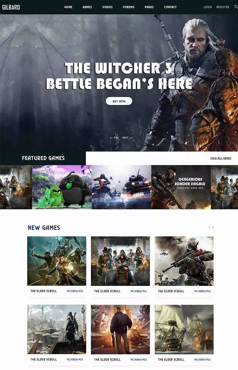 Bootstrap响应式游戏网站html模板 - 网创在线