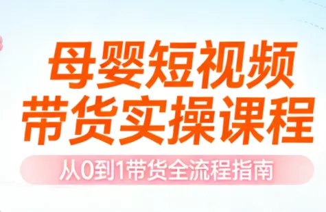 母婴短视频带货实操课程 - 网创在线