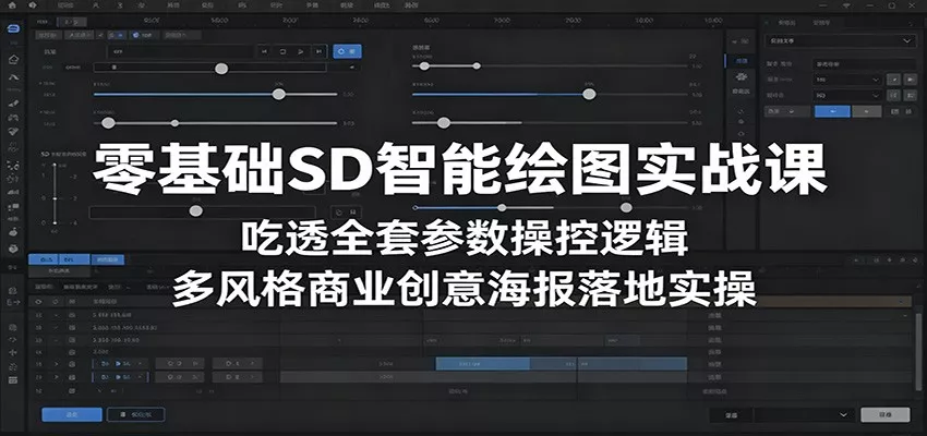零基础SD智能绘图实战课：吃透全套参数操控逻辑，多风格商业创意海报落地实操 - 网创在线