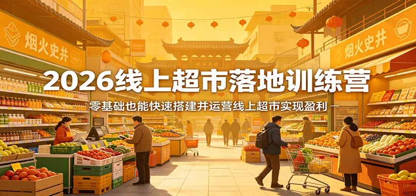 2026线上超市落地训练营，零基础也能快速搭建并运营线上超市实现盈利 - 网创在线