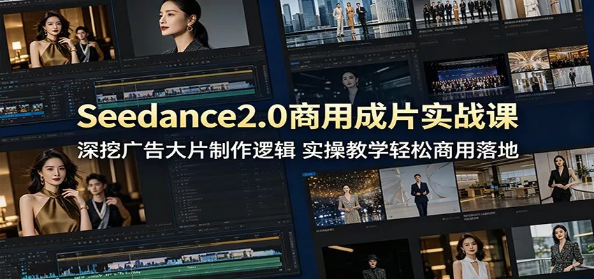 Seedance2.0商用成片实战课：深挖广告大片制作逻辑，实操教学轻松商用落地 - 网创在线