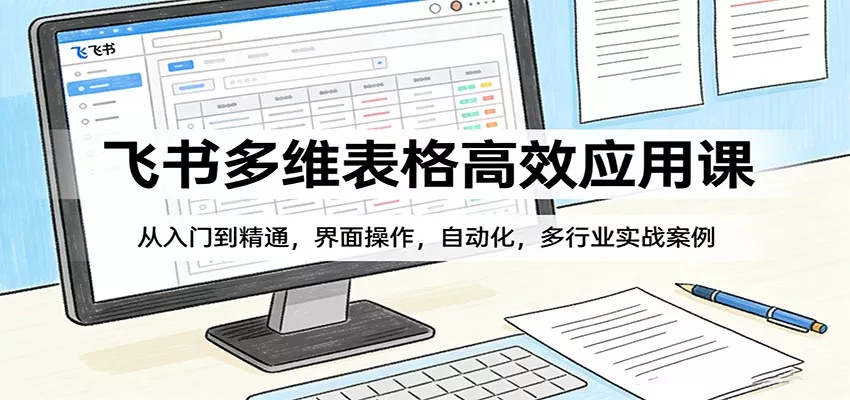 飞书多维表格高效应用课：从入门到精通，界面操作，自动化，多行业实战案例 - 网创在线
