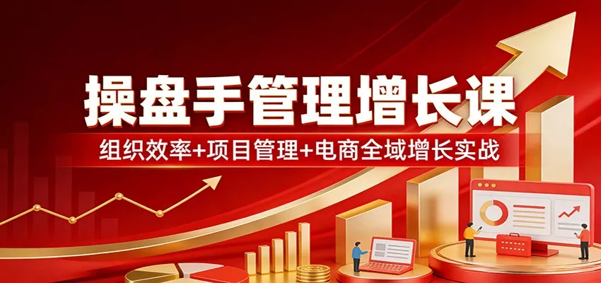 操盘手管理增长课：组织效率+项目管理+电商全域增长实战 - 网创在线
