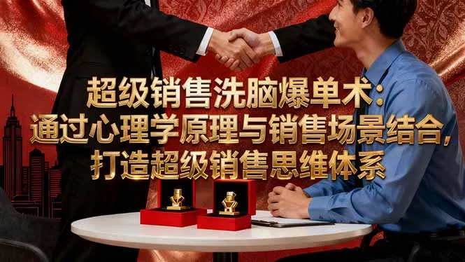超级销售洗脑爆单术：通过心理学原理与销售场景结合,打造超级销售思维体系 - 网创在线