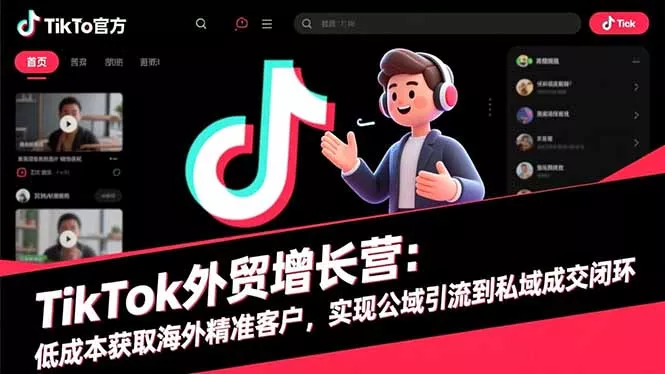 TikTok外贸增长营：低成本获取海外精准客户，实现公域引流到私域成交闭环 - 网创在线