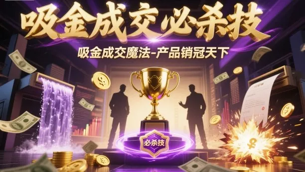 吸金成交必杀技，吸金成交魔法-产品销冠天下 - 网创在线