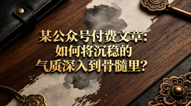 某公众号付费文章：如何将沉稳的气质深入到骨髓里？ - 网创在线