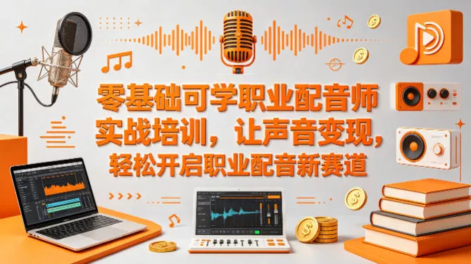零基础可学职业配音师实战培训，让声音变现，轻松开启职业配音新赛道 - 网创在线