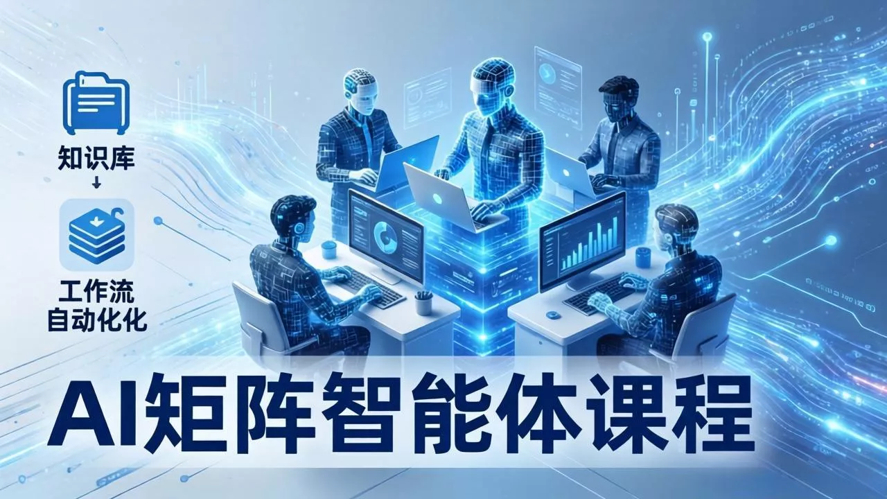 AI矩阵智能体实战：100个数字员工批量生产内容，文本知识库+工作流自动化全搞定 - 网创在线
