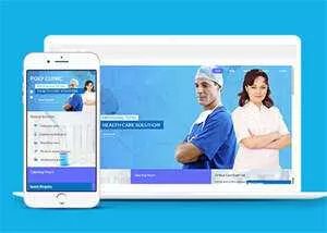 宽屏专业医疗机构网站模板下载 - 网创在线