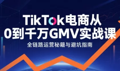 TikTok电商从0到千万GMV实战课，从0到1拆解实战秘籍(更新) - 网创在线