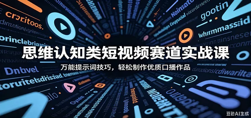 思维认知类短视频赛道实战课：万能提示词技巧，轻松制作优质口播作品 - 网创在线