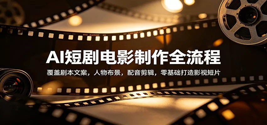 AI短剧电影制作全流程：覆盖剧本文案，人物布景，配音剪辑，零基础打造影视短片 - 网创在线