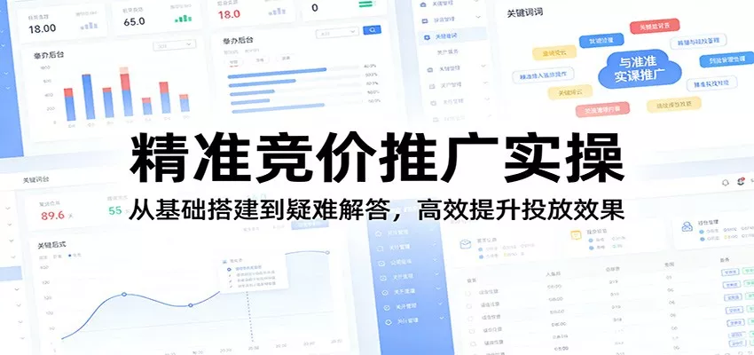 精准竞价推广实操：从基础搭建到疑难解答，高效提升投放效果 - 网创在线