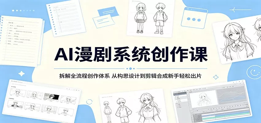 AI漫剧系统创作课：拆解全流程创作体系，从构思设计到剪辑合成新手轻松出片 - 网创在线
