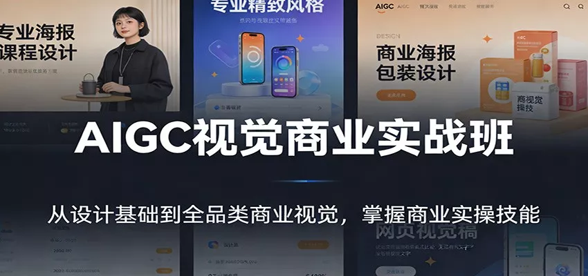 AIGC视觉商业实战班：从设计基础到全品类商业视觉，掌握商业实操技能 - 网创在线