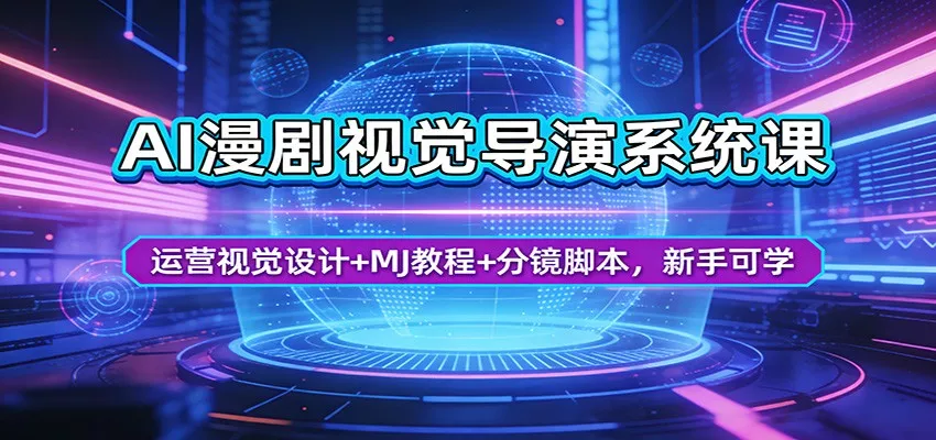 AI漫剧视觉导演系统课：运营视觉设计+MJ教程+分镜脚本，新手可学 - 网创在线
