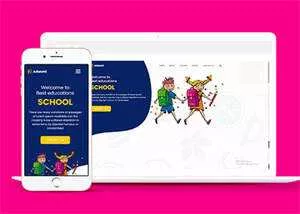 宽屏儿童幼教培训机构网站模板 - 网创在线