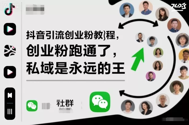 抖音引流创业粉教程，创业粉终于跑通了，私域是永远的王 - 网创在线